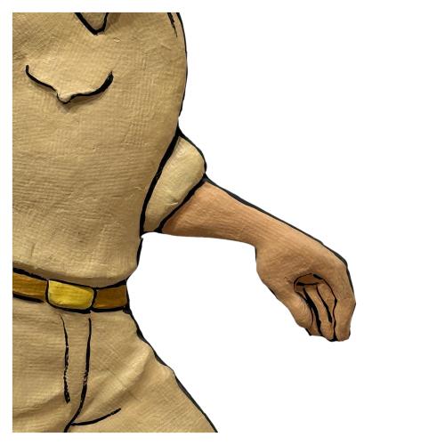 SILUETA  DE TINTIN Y MILU DE MEDIADOS DE SIGLO XX 