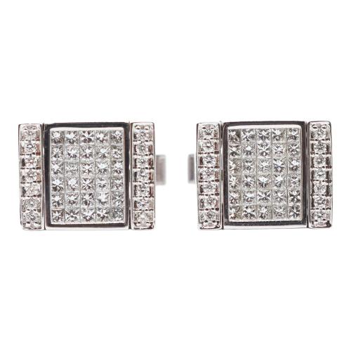 GEMELOS CON DIAMANTES TALLA PRINCESA