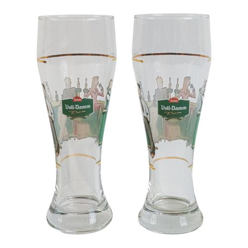 DOS COPAS EN CRISTAL ESTAMPADO DEL ÚLTIMO CUARTO DE S. XX