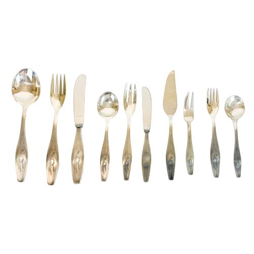 CUBERTERIA EN PLATA DISEÑO EXCLUSIVO DE JAUME MERCADÉ