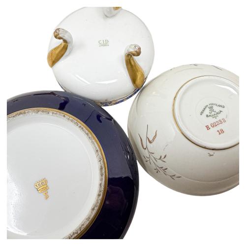 TRES CAJAS DE PORCELANA DEL PRIMER TERCIO DEL S.XX