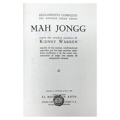 MAH-JONGG DE MEDIADOS DE SIGLO XX