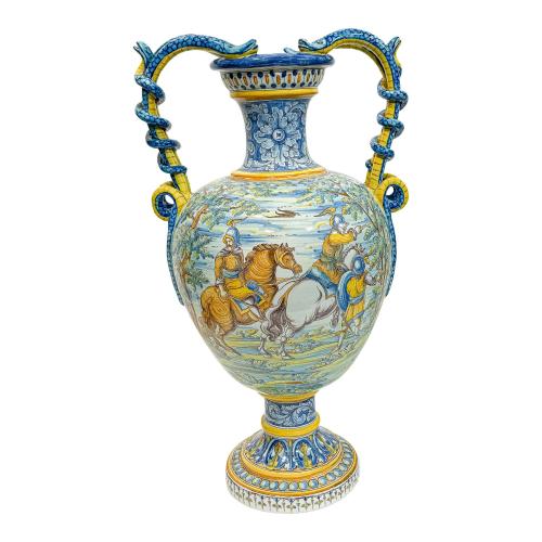 JARRÓN DE CERÁMICA TALAVERA DE MEDIADOS DE SIGLO XX