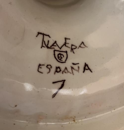 JARRÓN DE CERÁMICA TALAVERA DE MEDIADOS DE SIGLO XX