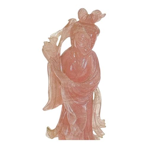 DOS GHEISHAS DE CUARZO ROSA DE MEDIADOS DE S. XX