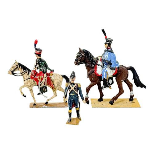 SIETE SOLDATIOS DE PLOMO FRANCESES DE PRIMERA MITAD S. XX