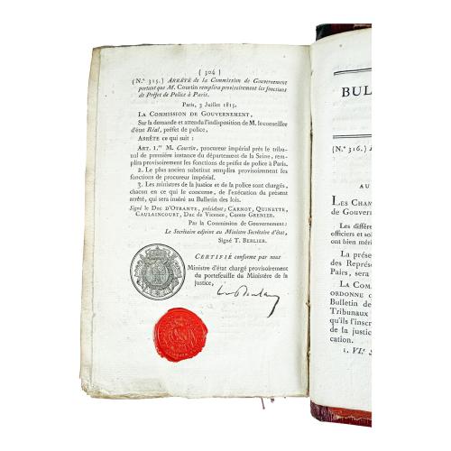 BULLETIN DES LOIS