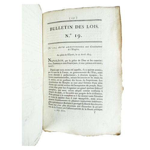 BULLETIN DES LOIS