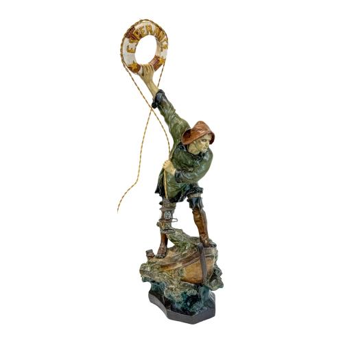 FIGURA EN ESTUCO POLICROMADO DE PRINCIPIOS DE S. XX