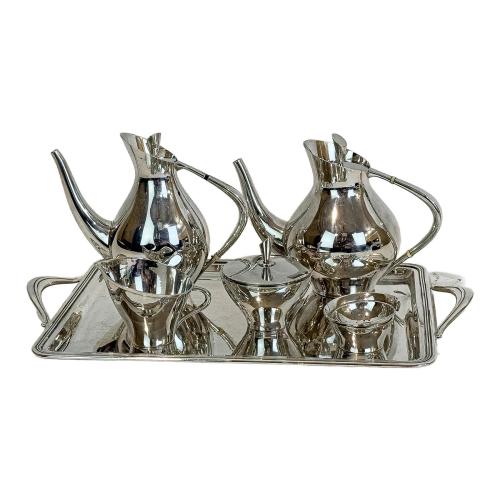 JUEGO DE CAFÉ DE PLATA DEL ÚLTIMO TERCIO SIGLO XX