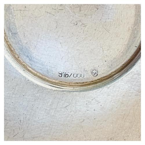 SEIS TAZAS CON PLATO Y CUCHARAS DE PLATA AÑOS 30