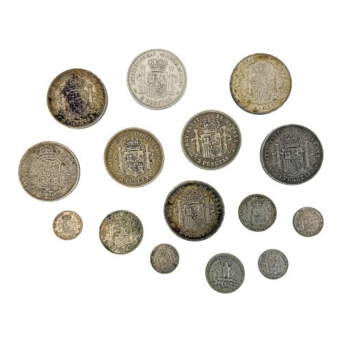 LOTE DE MONEDAS DE PLATA S. XIX
