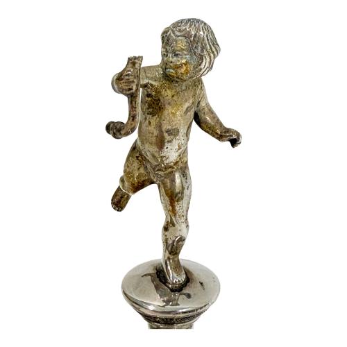 CANDELERO DE PLATA DE LA PRIMERA MITAD DE SIGLO XX