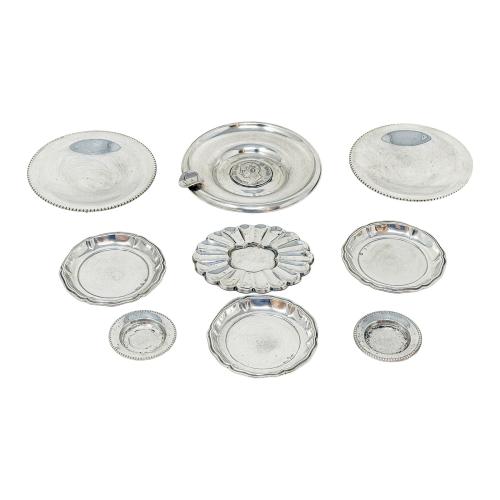 8 PLATITOS VARIADOS DE PLATA DE MEDIADOS DE SIGLO XX