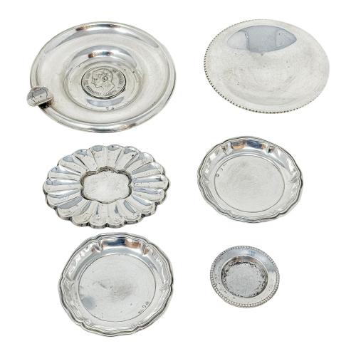 8 PLATITOS VARIADOS DE PLATA DE MEDIADOS DE SIGLO XX