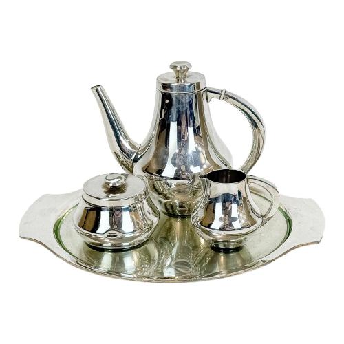 JUEGO DE CAFÉ EN PLATA DEL ÚLTIMO CUARTO DEL S.XX