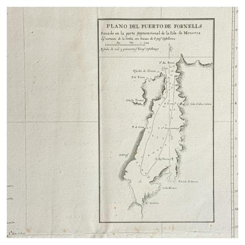 CARTA ESFÉRICA DEL LA ISLA DE MENORCA Y SUS ADYACENTES 1786