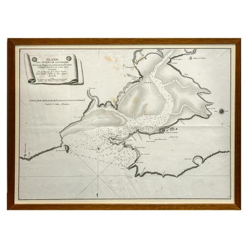 PLANO DEL PUERTO DE SANTANDER 1789