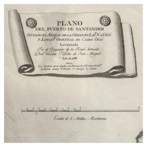 PLANO DEL PUERTO DE SANTANDER 1789
