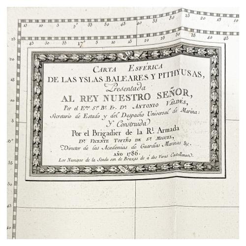 CARTA ESFÉRICA DE LAS ISLAS BALEARES Y PITIUSAS