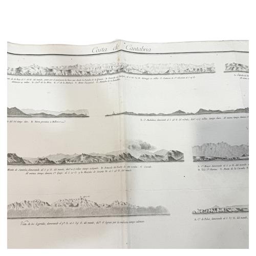 CARTA ESFÉRICA DE CANTABRIA DE FINALES S. XVIII-XIX