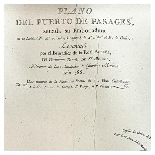 PLANO DEL PUERTO DE PASAJES DE FINALES DE SIGLO XVIII