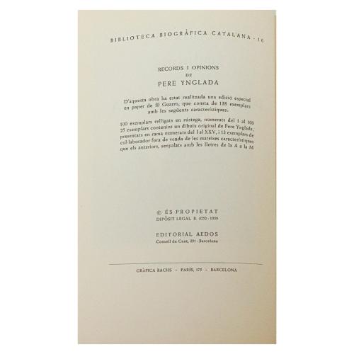 TRES MONOGRAFIAS DE ARTISTAS CATALANES