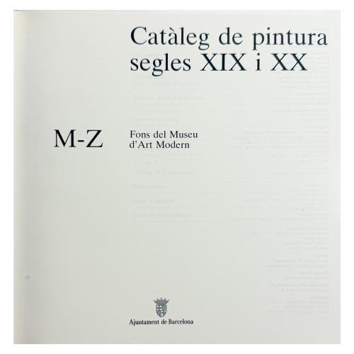 CATALEG DE PINTURA SEGLES XIX-XX