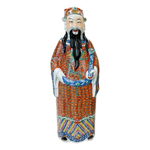 TRES FIGURAS DE PORCELANA CHINA DE LA SEGUNDA MITAD DE S. XX