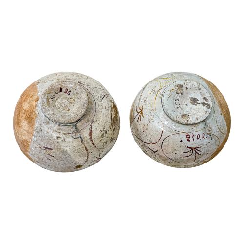 PAREJA DE ESCUDILLAS DE CERÁMICA DE REFLEJOS DEL SIGLO XV