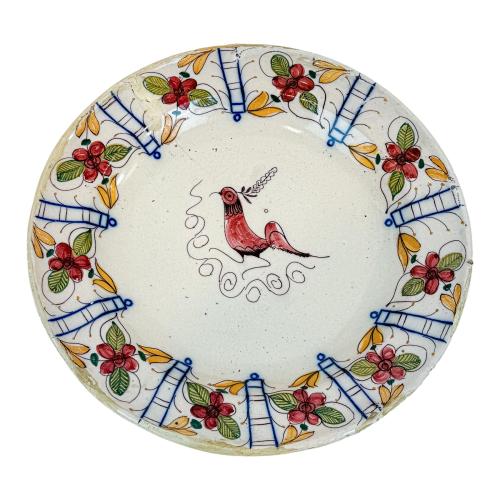 PLATO DE PORCELANA DE MANISES DE FINALES DEL S. XIX
