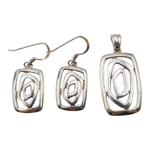 PENDIENTES Y COLGANTE DE PLATA
