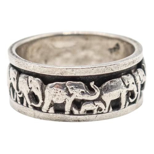 ANILLO ARGOLLA CON ELEFANTES