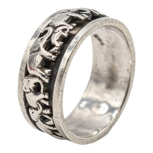 ANILLO ARGOLLA CON ELEFANTES