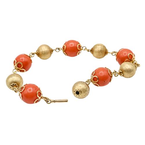 PULSERA CON CORAL DE LOS AÑOS 60