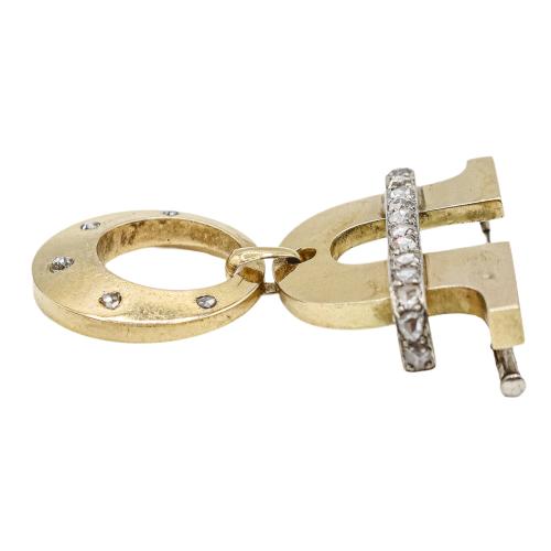 BROCHE CON DIAMANTES DE LOS AÑOS 40