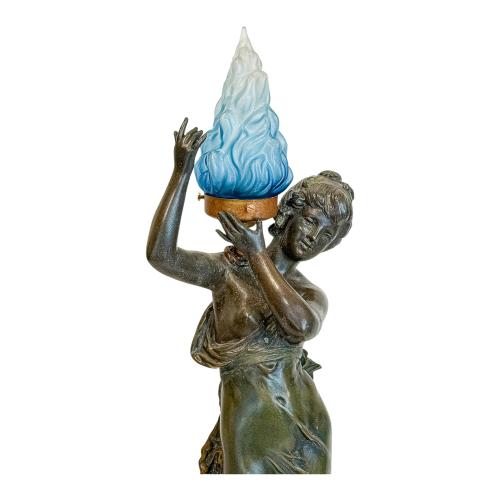 PAREJA DE LÁMPARAS ART NOUVEAU DE MEDIADOS S.XX
