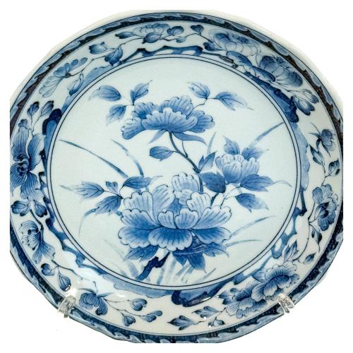 CONJUNTO DE DIEZ PLATOS POSTRE EN PROCELANA ORIENTAL