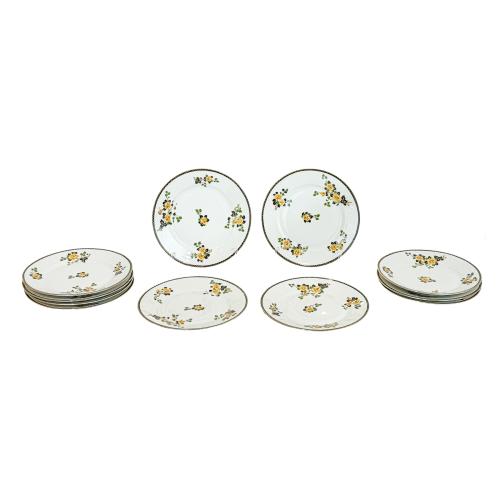 CONJUNTO DE PLATOS DE POSTRE EN PORCELANA DE LIMOGES
