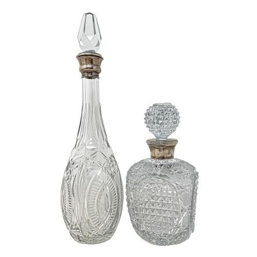 DOS BOTELLAS LICORERAS DE LOS AÑOS 40