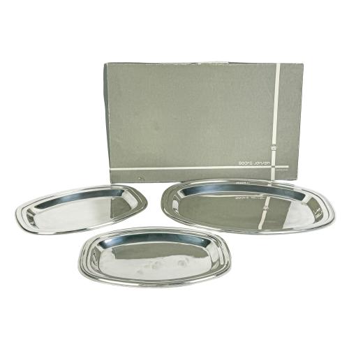 TRES BANDEJAS EN PLATA DEL ÚLTIMO TERCIO S.XX