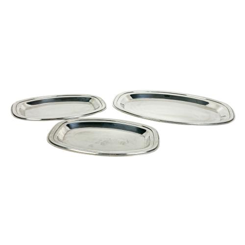 TRES BANDEJAS EN PLATA DEL ÚLTIMO TERCIO S.XX