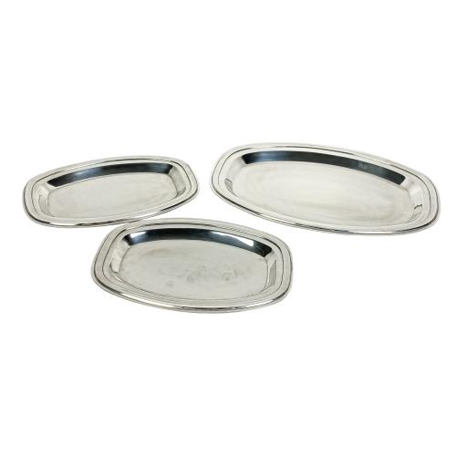 TRES BANDEJAS EN PLATA DEL ÚLTIMO TERCIO S.XX