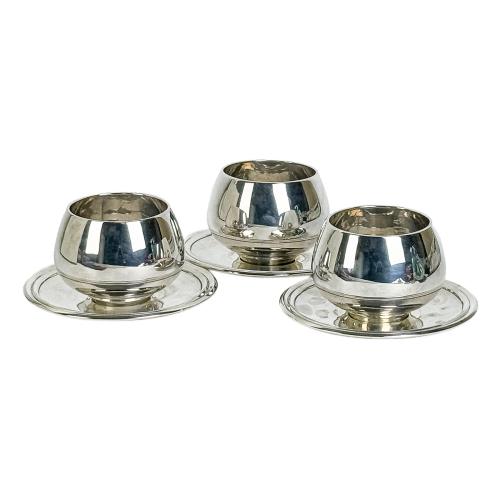 TRES SALSERAS EN PLATA DEL ÚLTIMO TERCIO S.XX