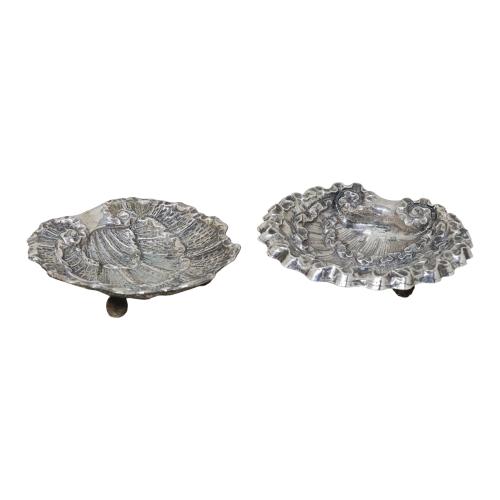 PAREJA DE CONCHAS DE PLATA DE MEDIADOS DE S. XX