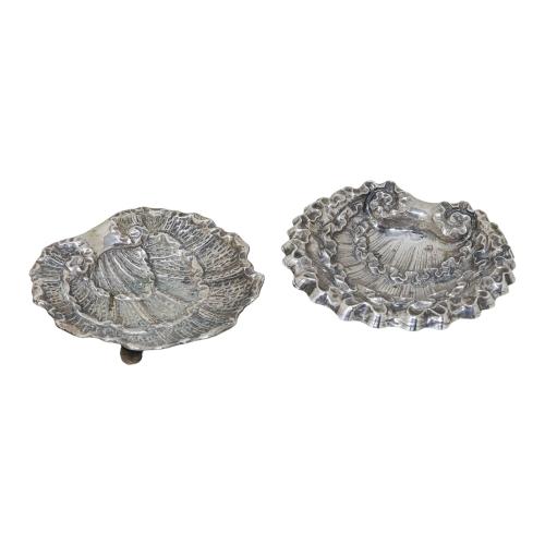 PAREJA DE CONCHAS DE PLATA DE MEDIADOS DE S. XX