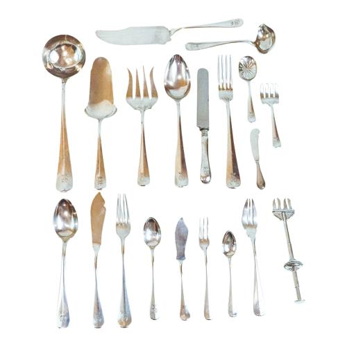 CUBERTERIA DE PLATA DE MEDIADOS DE SIGLO XX