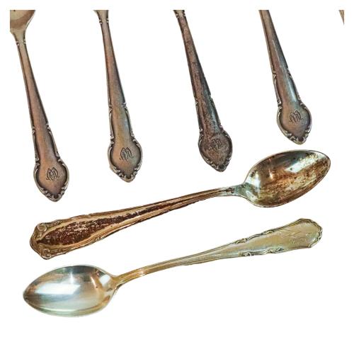 CUBERTERIA DE PLATA DE MEDIADOS DE SIGLO XX