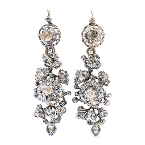PENDIENTES CON DIAMANTES DEL S.XIX