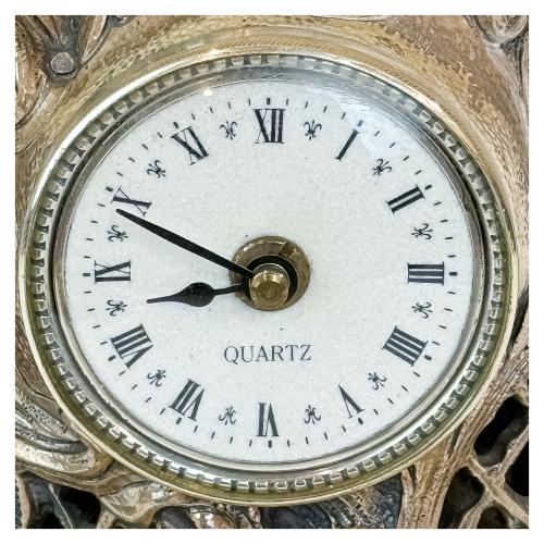 RELOJ DE SOBREMESA EN PLATA DE LOS AÑOS 70